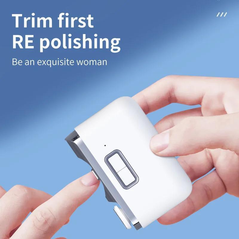 Dual-Purpose Electric Nail Clipper And Polisher for Eldly, Featuring a Sharpener And Built-In Light