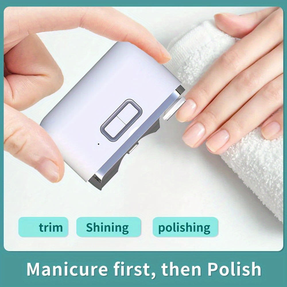 Dual-Purpose Electric Nail Clipper And Polisher for Eldly, Featuring a Sharpener And Built-In Light