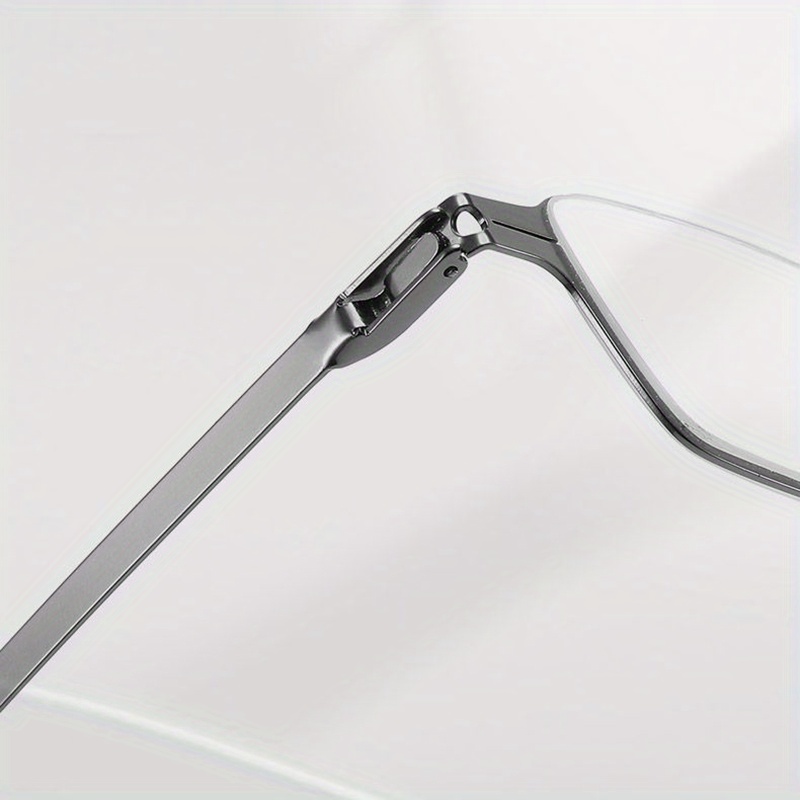 Portable Folding Reading Glasses, Iron Alloy Frame, Casual Style, with Protective Case, with Strength for Men & Women, for Computer Use & Travel