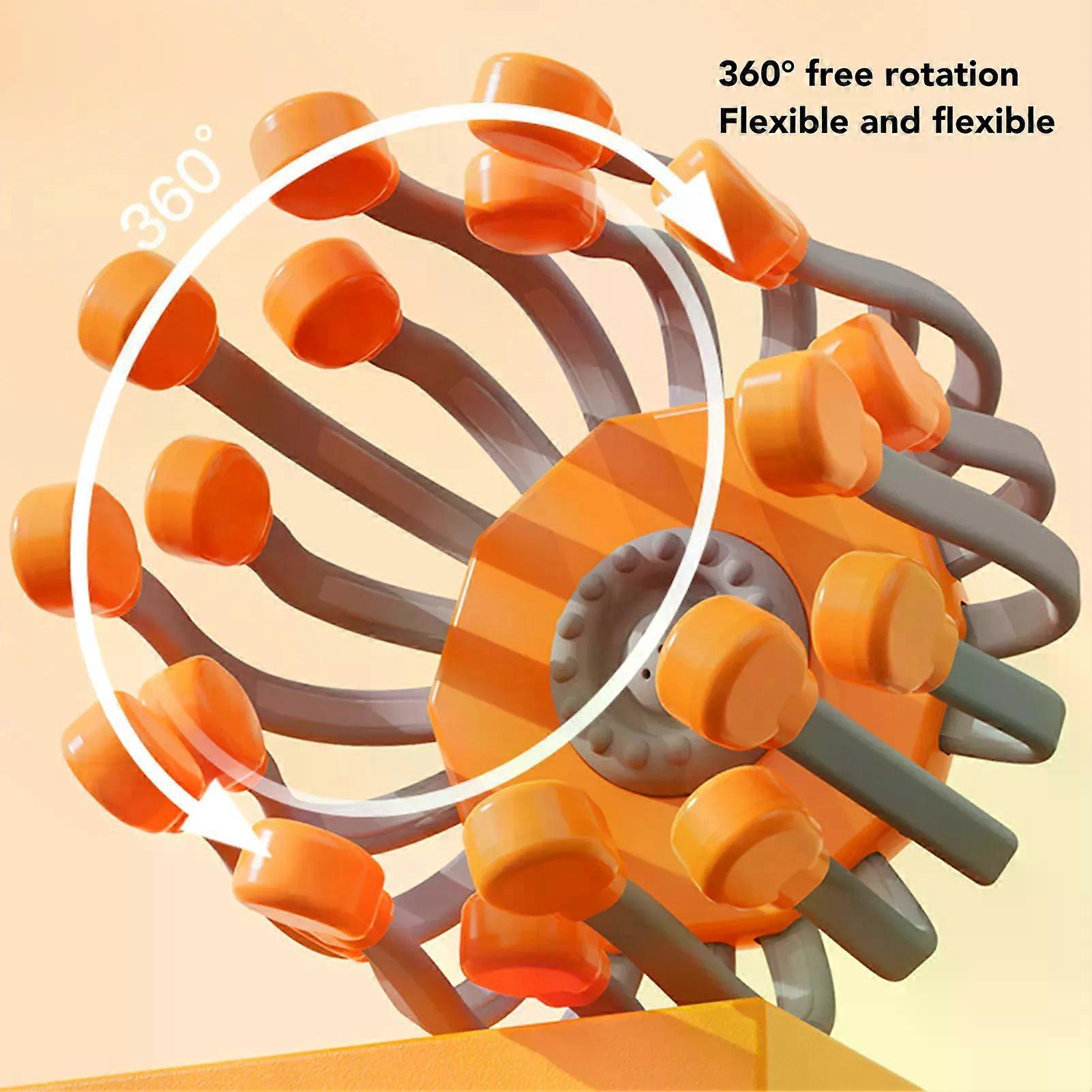 Electronic Claw Head Massager Adjustable Silicone Intelligent Musical Sound Red Ray Decompression Claw Scalp Vibration Massager