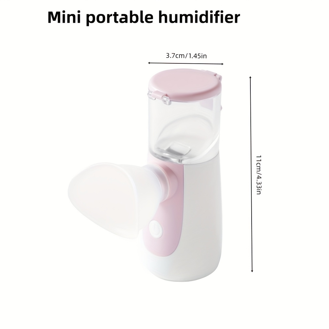 1pc Portable Mini Humidifier & Aromatherapy Diffuser with Visible Water Tank, Rechargeable, Quiet Operation