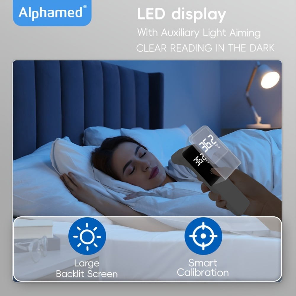 Digital Infrared Thermometer for Ear and Forehead - Medical Grade, Accurate Temperature Measurement, Home Use, Adult (Batteries Not Included), ABS Material, Battery-Powered, Accurate Readings | Accurate Temp Readings | Durable Device, Medical Thermometer