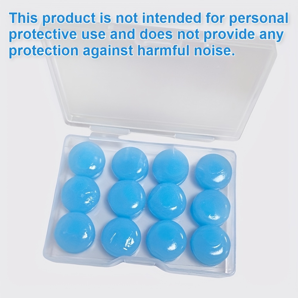 12pcs Moldable Reusable Sleeping Earplugs | Suitable For Concerts, Swimming, Snoring, Airplane Use