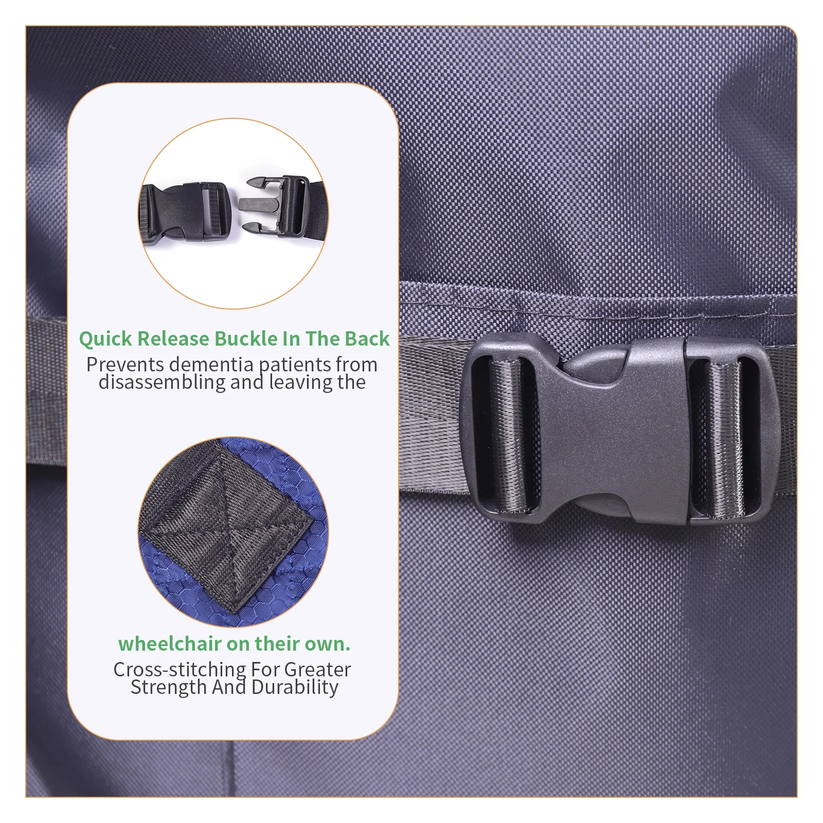 Wheelchair Seatbelt, Anti-Fall Anti-Skid Safety Belt Nursing Restraint Strap with Buckle, Wheelchair Harness Belt System ,Wheelchair Accessory Protector for Elderly Disabled People