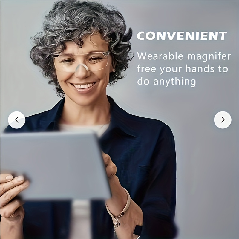 Large Lens Portable Magnifying Glass - 300% Magnification Handheld Magnifier with Frameless Design, -Free for Reading, Crafting, Sewing & DIY