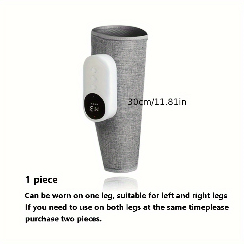 Air Compression Leg Massager, Rechargeable with a 2000Mah Battery, Featuring 3 Intensity Levels And 3 Temperature Settings, Equipped with a 2000Mah Lithium Polymer Battery. It'S Portable And Suitable for Calves, Thighs, And Knees