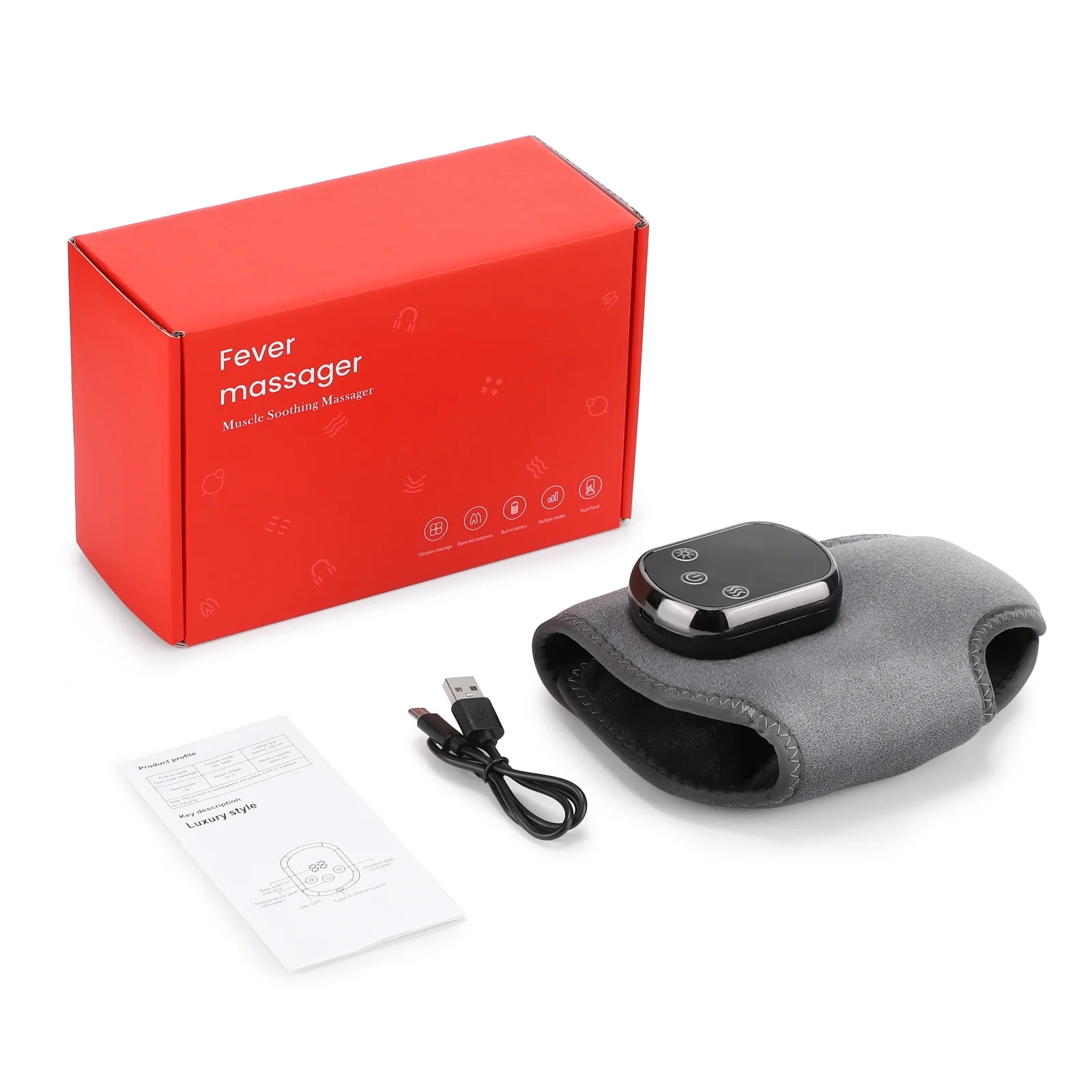 An Ankle Heating Massager Featuring 3 Vibration Modes, 4 Heating Settings, USB Charging Support, Foot Massage Functionality, And a Portable Design.