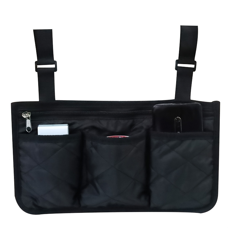 Wheelchair Side Armrest Storage Bag | Multi-Pocket, Lightweight Storage Organizer