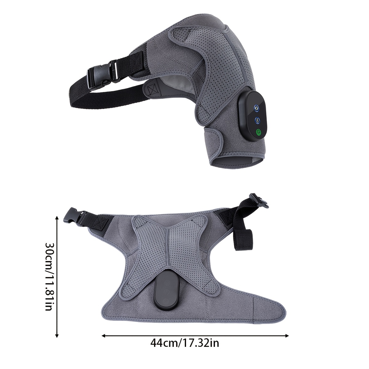 Heated Shoulder Massager, Portable Electric Massage, Massage Heated Wrap Braces for Left Right Shoulder, Temperature Settings, LED Display