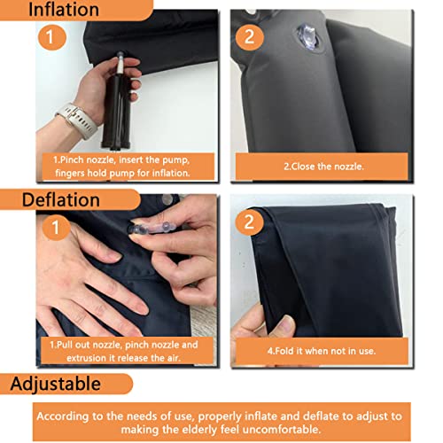 Bedridden Inflatable Cushion, Nursing Bedsore Square Pad for Elderly Disabled, Breathable for Pain-Relif for Wheelchair & Toilet Chair