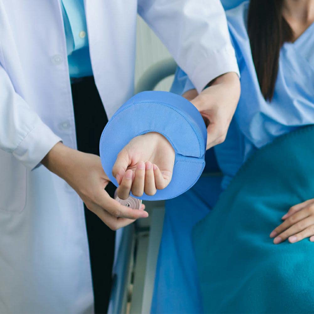 Set of 2 Lifting Support Pillows for Ankles And Wrists, Designed to Prevent Pressure Sores, Featuring a Durable And Health-Promoting Blue And White Design