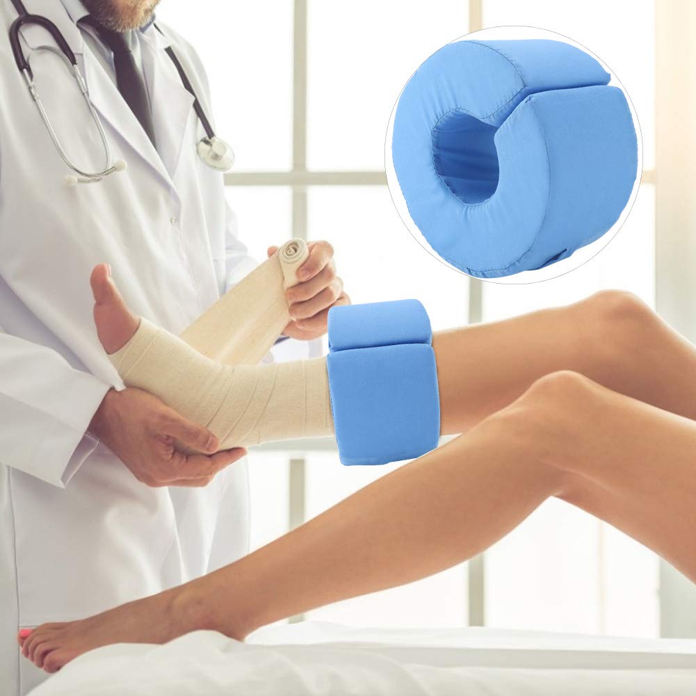 Set of 2 Lifting Support Pillows for Ankles And Wrists, Designed to Prevent Pressure Sores, Featuring a Durable And Health-Promoting Blue And White Design