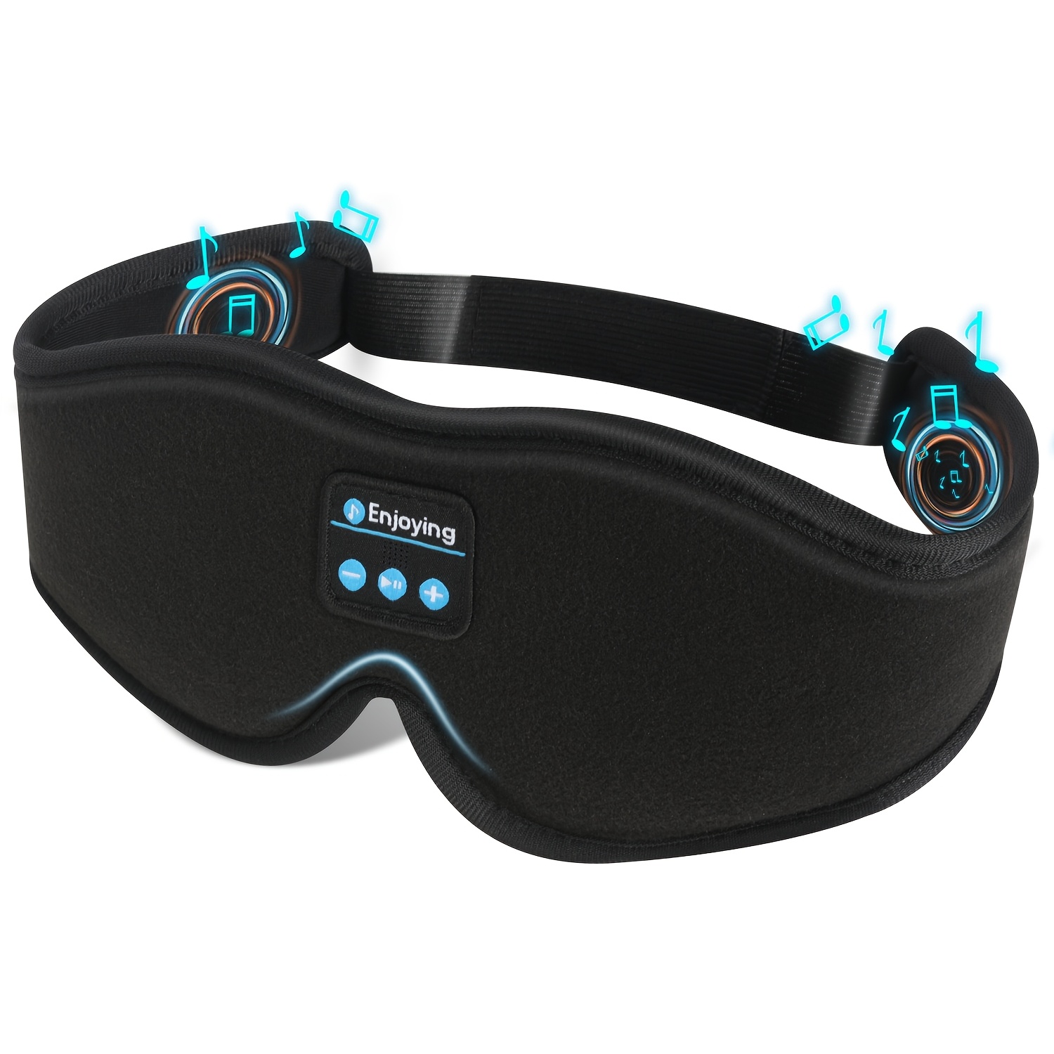 1pc Sleep Mask with Active Noise Cancelling (ANC), Compatible for Smartphones, Soft Pseudo- for Travel, for Adults, Quiet Sleep for Flights, Buses, Trains