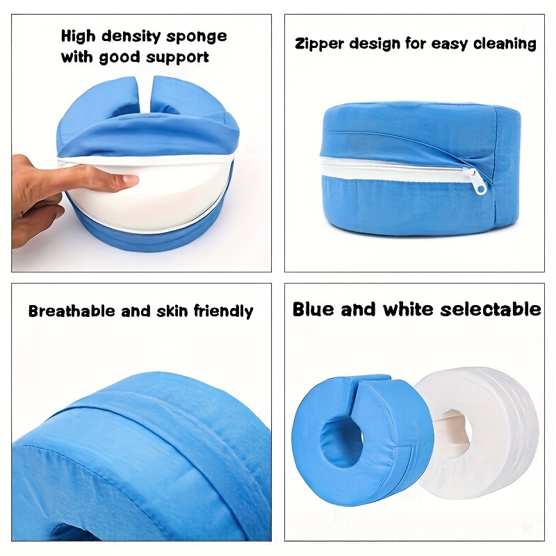 Set of 2 Lifting Support Pillows for Ankles And Wrists, Designed to Prevent Pressure Sores, Featuring a Durable And Health-Promoting Blue And White Design