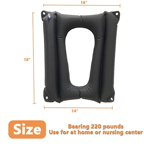 Bedridden Inflatable Cushion, Nursing Bedsore Square Pad for Elderly Disabled, Breathable for Pain-Relif for Wheelchair & Toilet Chair