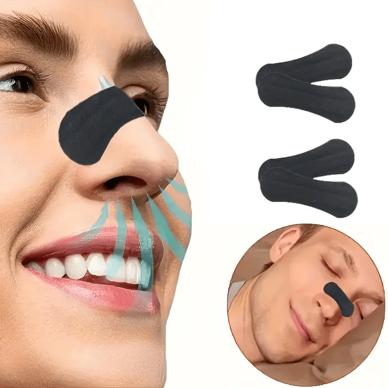 50pcs Snore Prevention Nasal Strips - Hypoallergenic Breathable -Snoring Strips Suitable for Sleep & for Snoring, Wide-Style Adhesive, Discreet Nose Strips for Nighttime Use