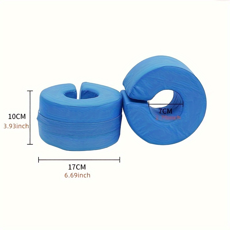 Set of 2 Lifting Support Pillows for Ankles And Wrists, Designed to Prevent Pressure Sores, Featuring a Durable And Health-Promoting Blue And White Design