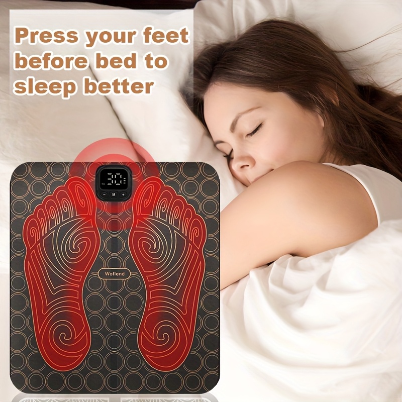 Foot Massager, Masajeador De Pies, Foldable portable devices, EMS muscle massage foot pads, TENS full-body relaxation massage foot pads, suitable for elderly - ideal choices for reading, watching movies, doing housework, and foot massages