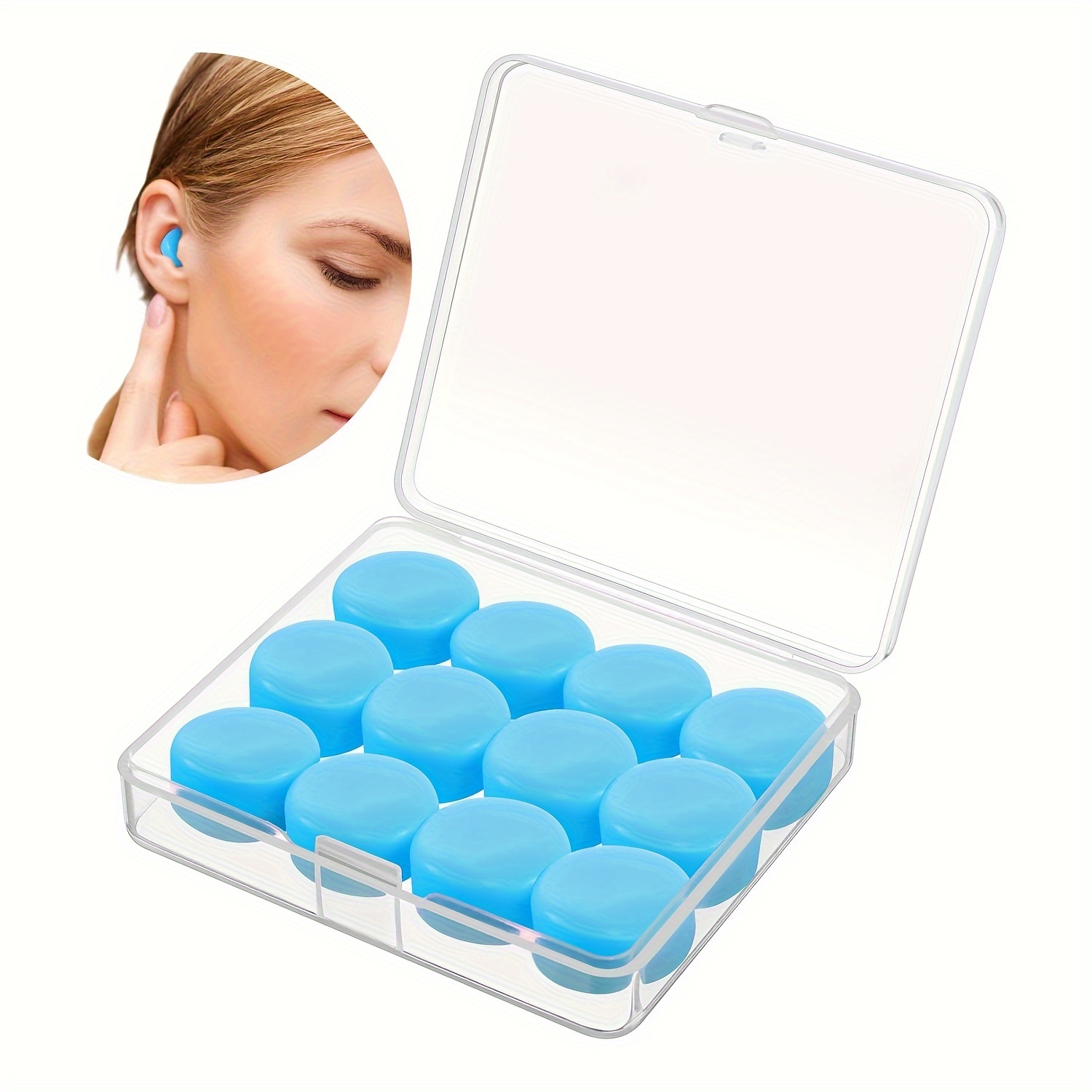 12pcs Moldable Reusable Sleeping Earplugs | Suitable For Concerts, Swimming, Snoring, Airplane Use
