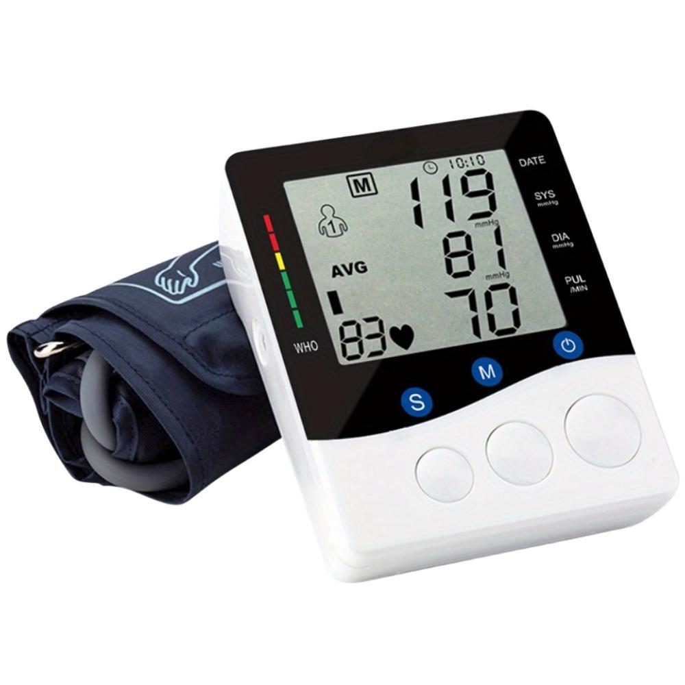 Automatic Upper Arm Blood Pressure Monitor with Adjustable Cuff for Home Use, Featuring a Large LED Display, One-Touch Operation, And Voice Announcements