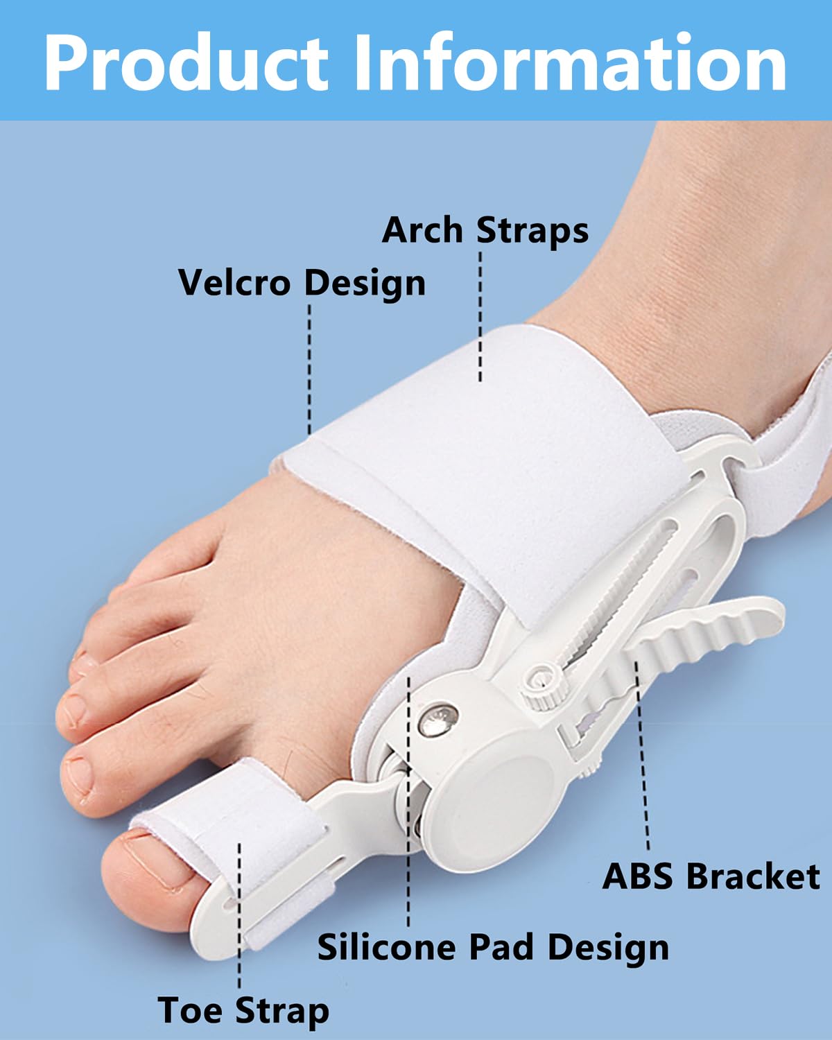 Hallux Valgus Corrector – Toe Separator & Bunion Aligner for Effective Foot Relief and Support
