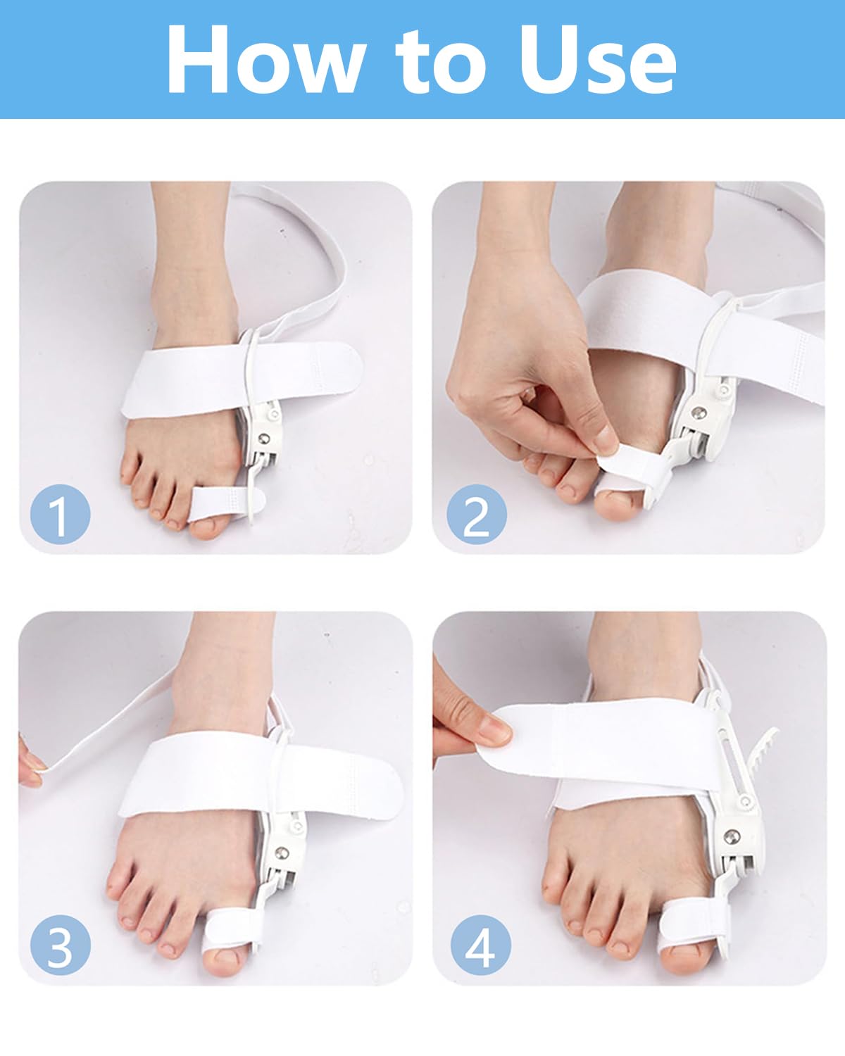 Hallux Valgus Corrector – Toe Separator & Bunion Aligner for Effective Foot Relief and Support