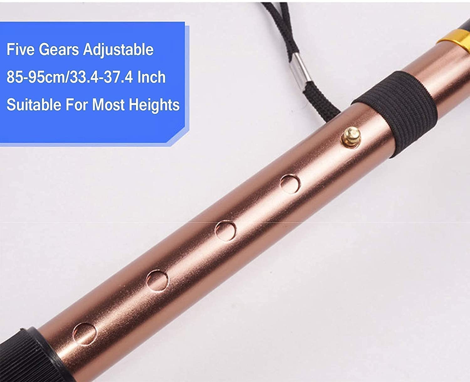 Foldable Adjustable Walking Stick for Men and Women Portable Walking Stick with Ergonomic Handle and Nonslip Base for Senior Hiking Travel