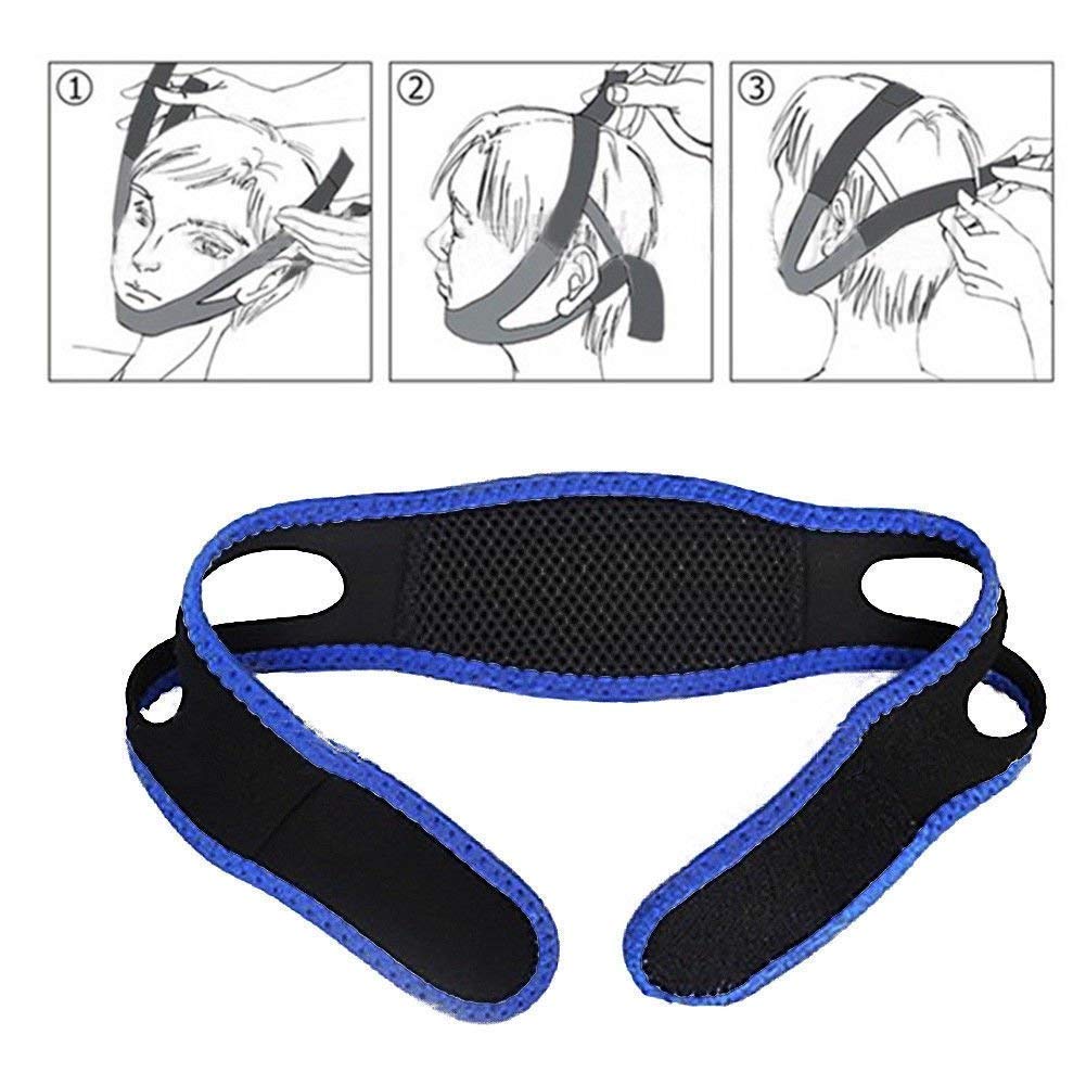 Anti Snore Chin Strap For Women&Men-Double-Support Chin Straps For Sleeping-Adjustable Via Hook&Loop Closure-Skin-Friendly,With Holes For Aeration-Snoring Prevention Device