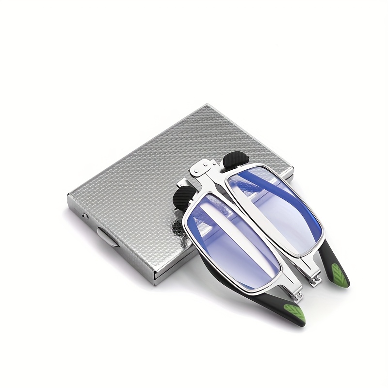 Slim And Foldable Reading Glasses Designed for Smartphones - Featuring a Lightweight Metal Frame, Blue Light Blocking HD Lenses, And a Sturdy Build Suitable for Both Men And Women.