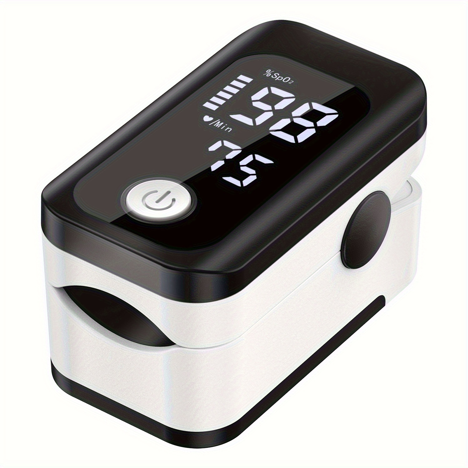 Fingertip Pulse Oximeter Measures Blood Oxygen Levels and Pulse Rate with One-Touch Operation, Featuring an OLED Display and Low-Value Warning Function.