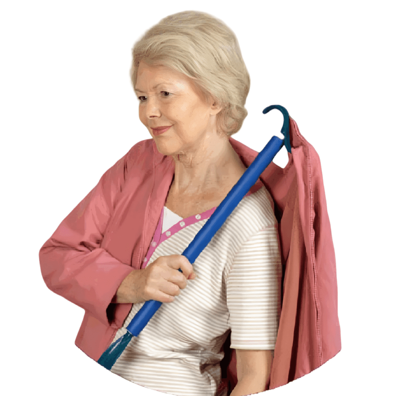 Dressing Stick, Handle Dressing Stick with Shoe Horn and Sock Removal Tool, Dressing Aids for Shoes, Socks, Shirts, and Pants, Independent Living Aid