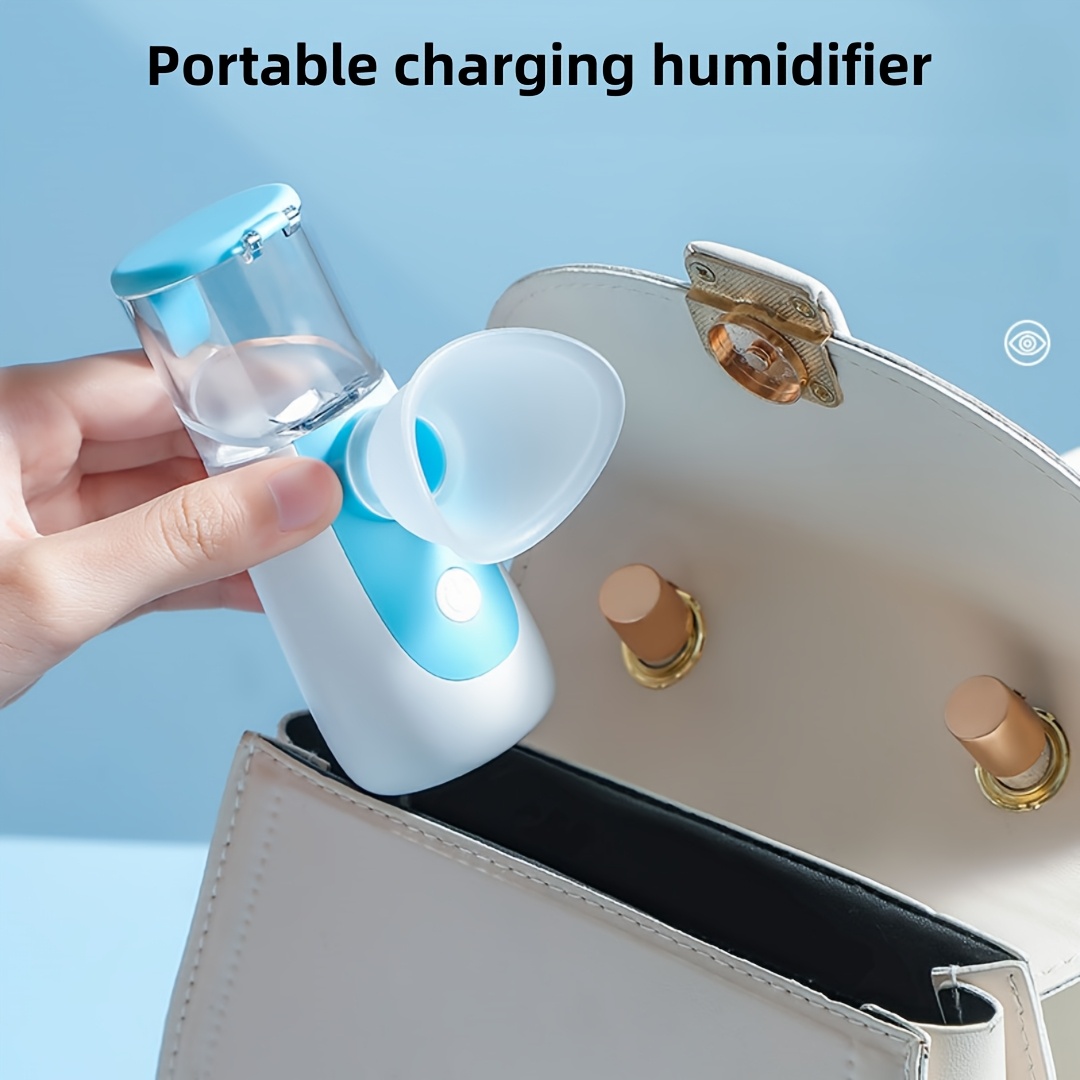 1pc Portable Mini Humidifier & Aromatherapy Diffuser with Visible Water Tank, Rechargeable, Quiet Operation