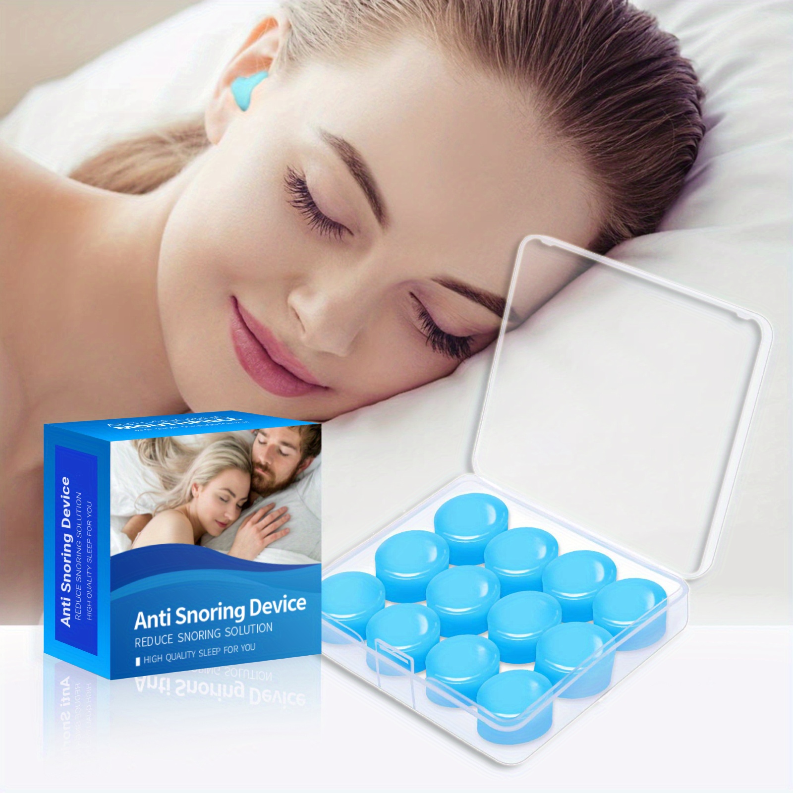 12pcs Moldable Reusable Sleeping Earplugs | Suitable For Concerts, Swimming, Snoring, Airplane Use