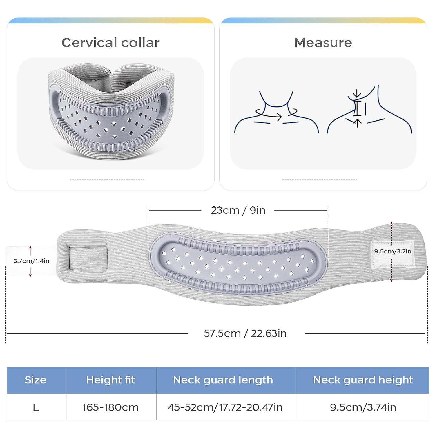 Breathable Neck Support Brace - Anti-Slouch Travel & Office Neck Collar for Men & Women, Elderly