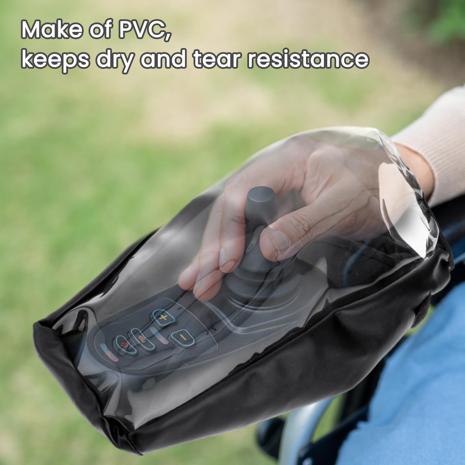Electric Wheelchair Joystick Cover for Elderly Disabled - Powerchair Arm Control Panel PVC Protector, Waterproof Prevent Rain Snow
