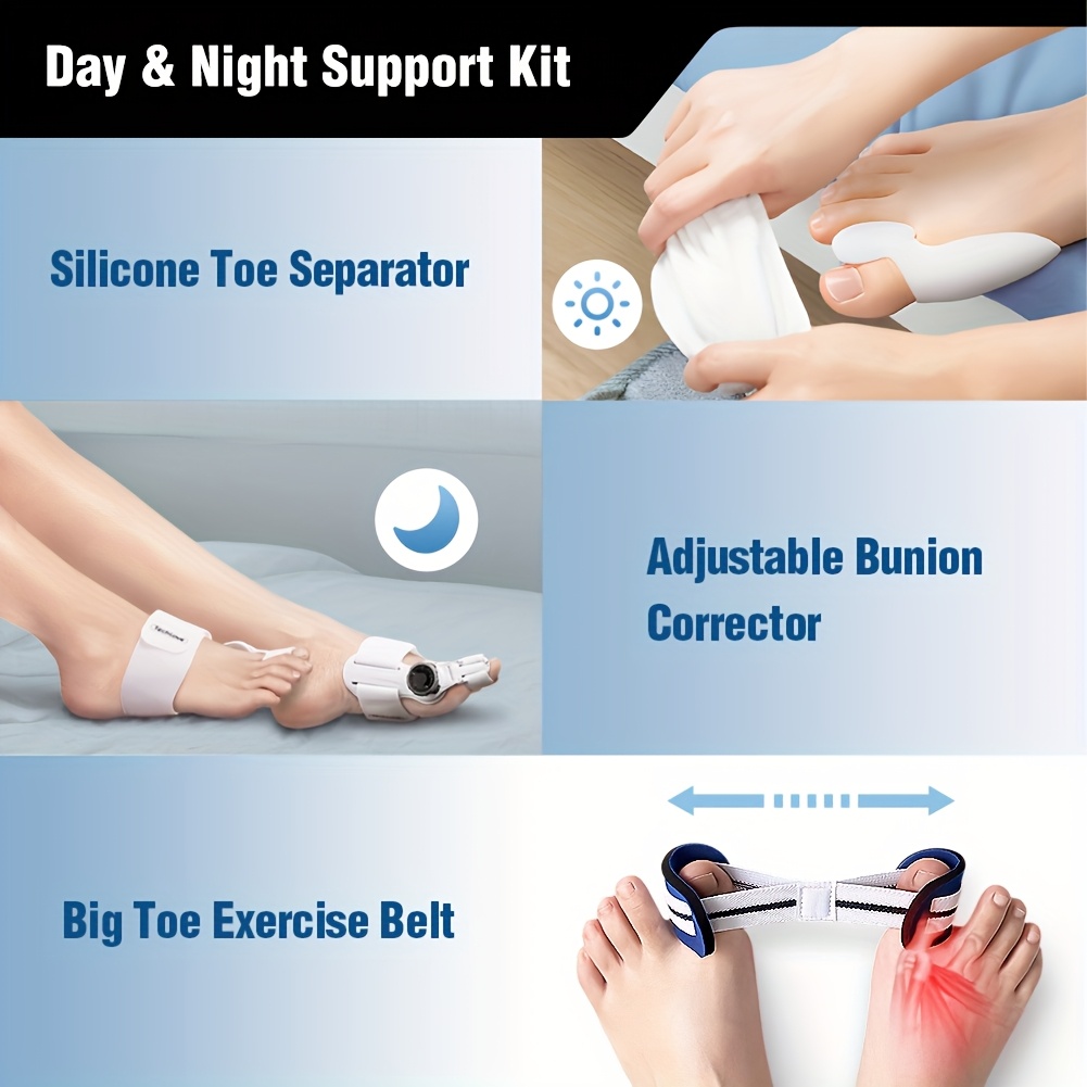 Correction Kit, Adjustable Button Splints, Toe Separator, And Toe Training Band