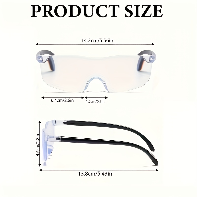 Large Lens Portable Magnifying Glass - 300% Magnification Handheld Magnifier with Frameless Design, -Free for Reading, Crafting, Sewing & DIY