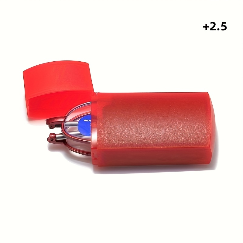 Elegant Reading Glasses, Compact Lighter Case Design, Foldable Antenna Frame Unisex