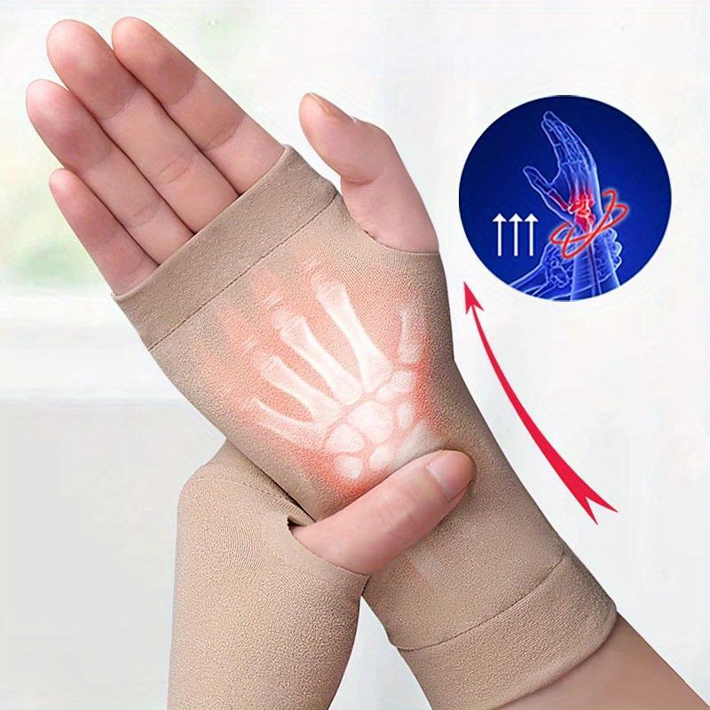 1pc Compression Gloves for Arthritis Relief, Wrist Support for Joint Pain, Elastic Gloves for Men And Women, Ideal for And Typing