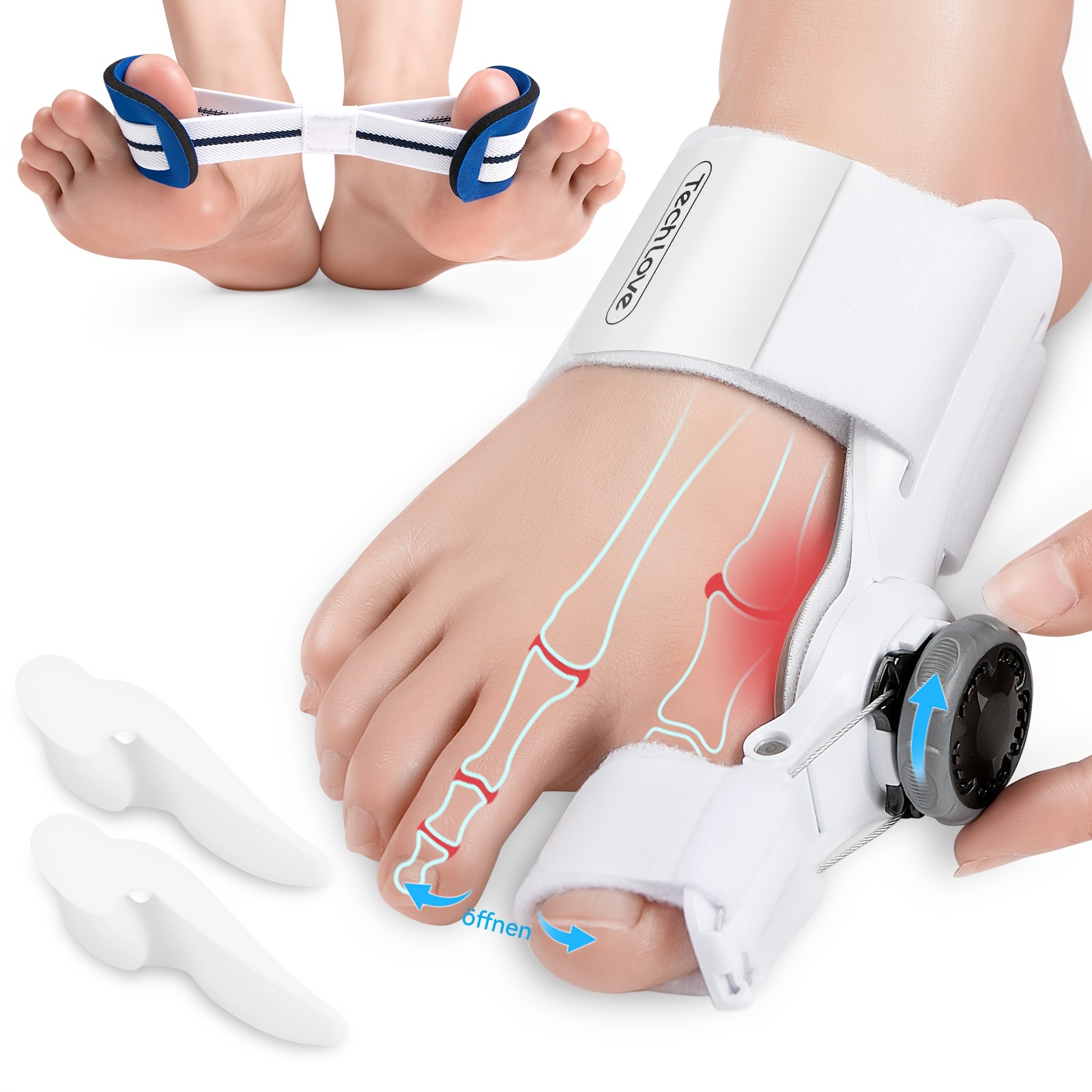 Correction Kit, Adjustable Button Splints, Toe Separator, And Toe Training Band