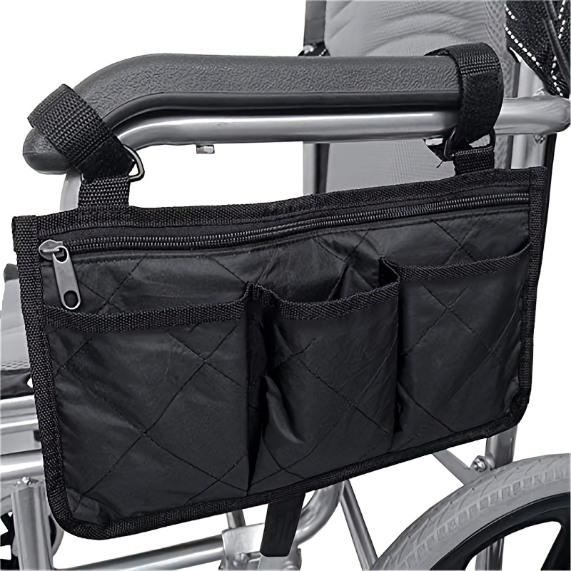 Wheelchair Side Armrest Storage Bag | Multi-Pocket, Lightweight Storage Organizer
