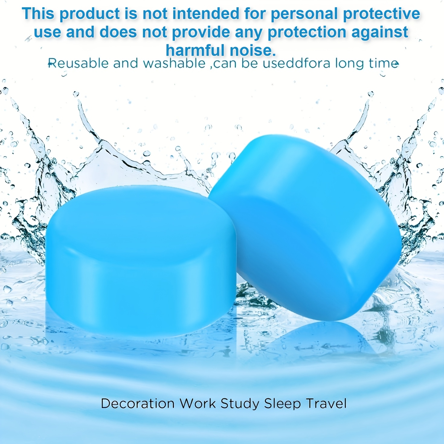 12pcs Moldable Reusable Sleeping Earplugs | Suitable For Concerts, Swimming, Snoring, Airplane Use