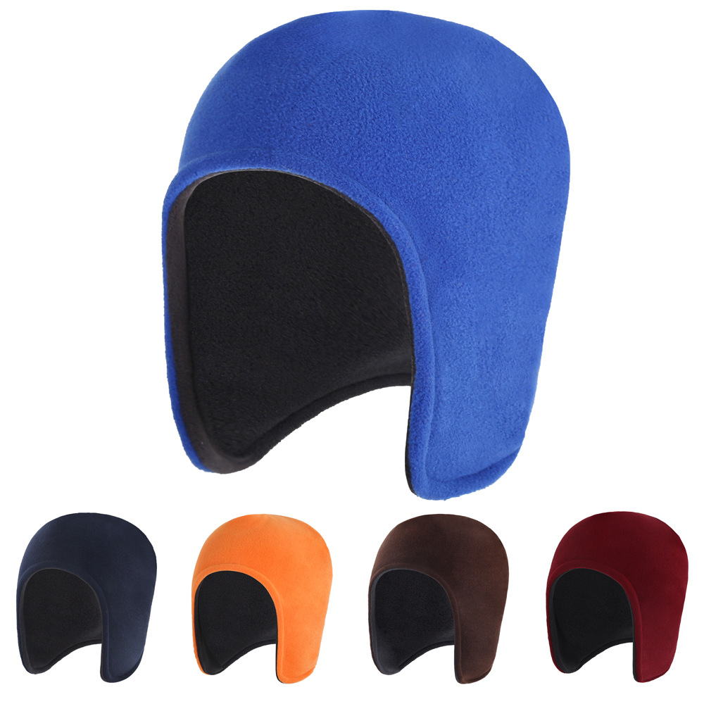 1pc Winter Double-Layer Fleece Hat for Seniors - Outdoor Cycling Warm Ear Covers, Cold Protection, Washable, Unisex Thick Design for Warmth And Wind Resistance