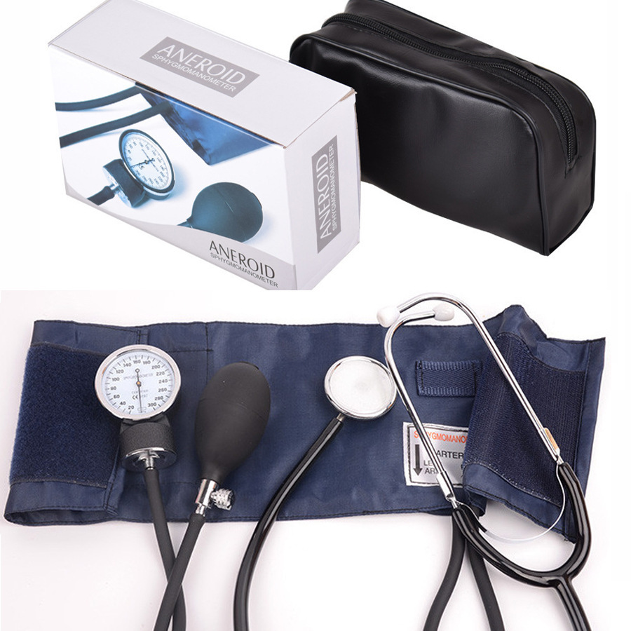 Manual Monitor Aneroid Sphygmomanometer With Stethoscope