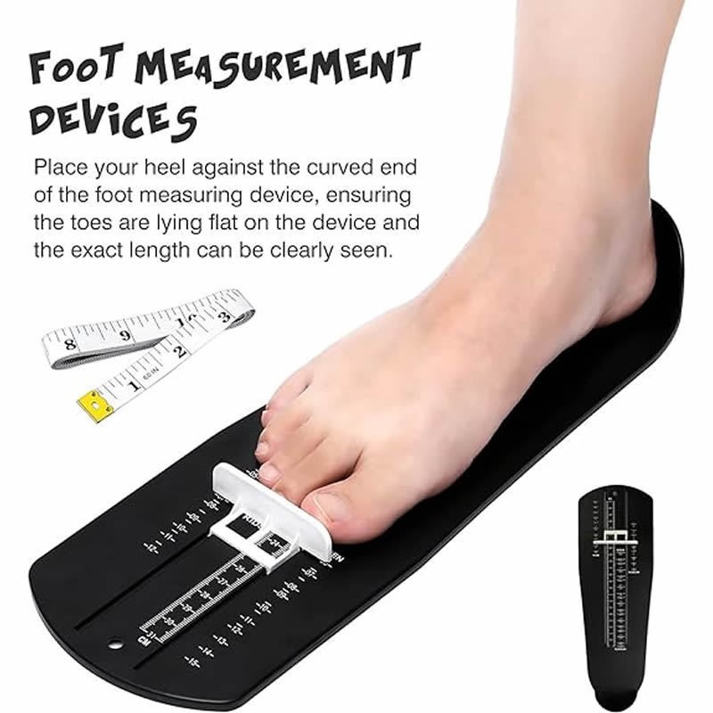 Foot Measurement Device Shoe Size Measuring Devices for Adults and Kids with Soft Tape Measure