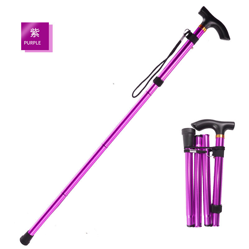 Foldable Adjustable Walking Stick for Men and Women Portable Walking Stick with Ergonomic Handle and Nonslip Base for Senior Hiking Travel