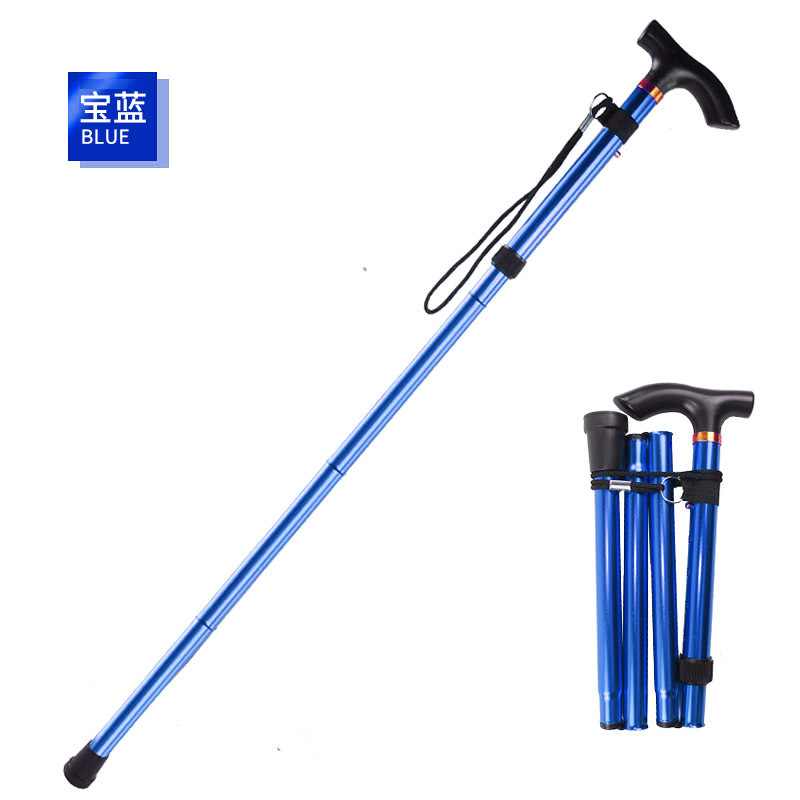 Foldable Adjustable Walking Stick for Men and Women Portable Walking Stick with Ergonomic Handle and Nonslip Base for Senior Hiking Travel