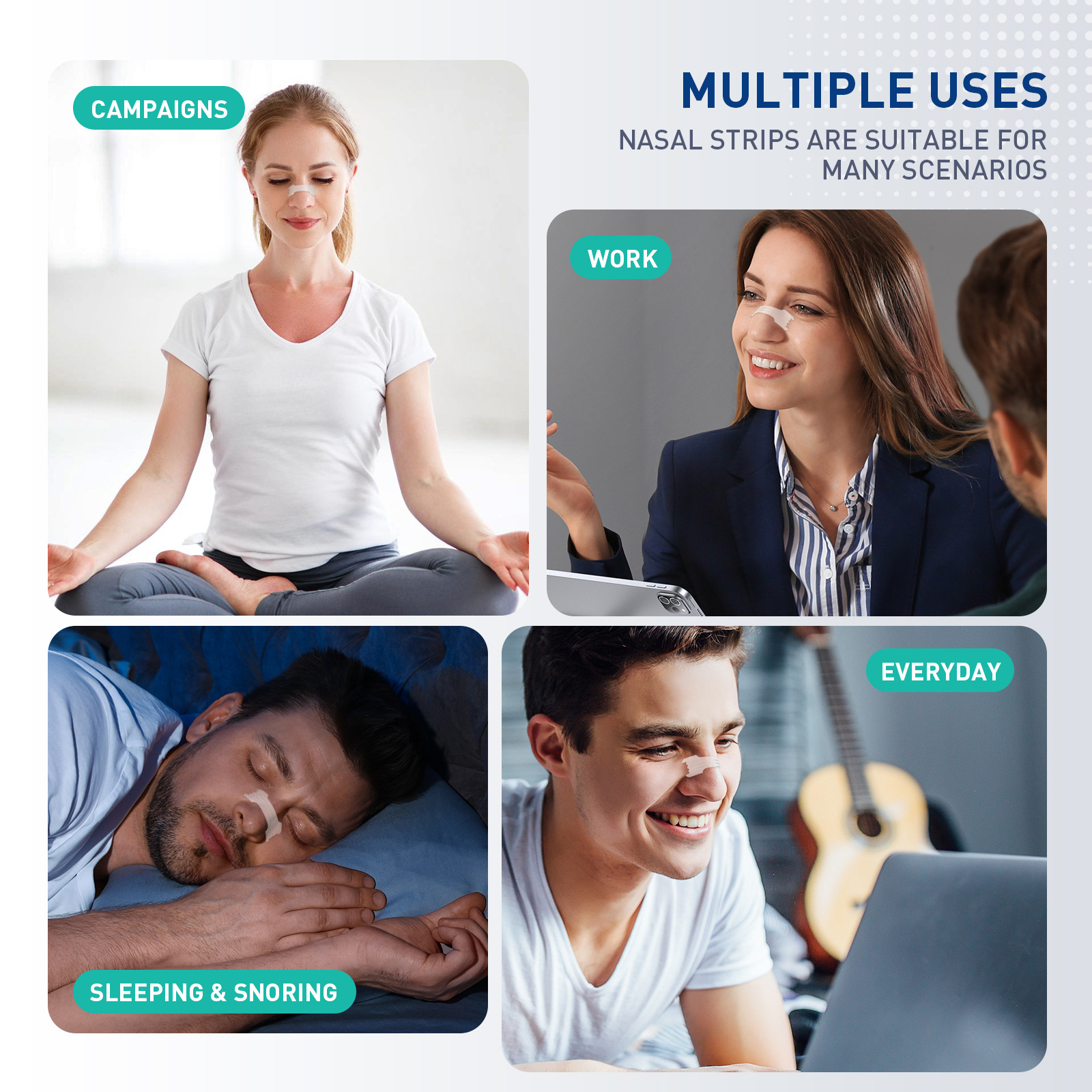 Breathe Right Nasal Strips Extra Strength For Sensitive Skin 44PCS