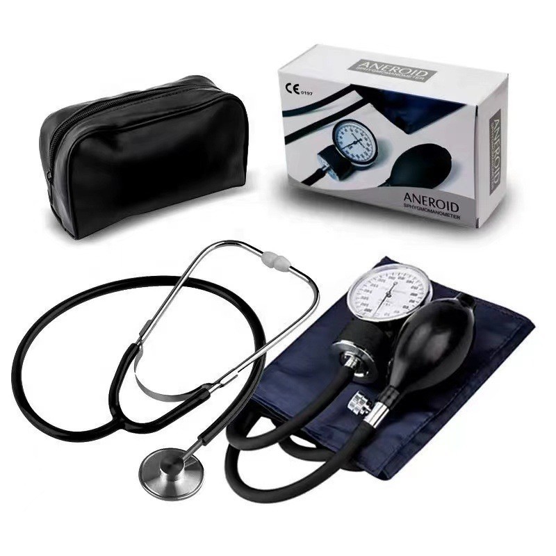 Manual Monitor Aneroid Sphygmomanometer With Stethoscope