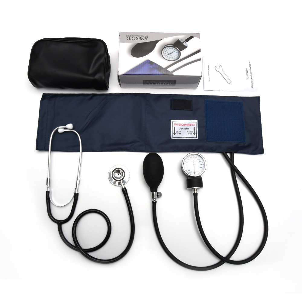 Manual Monitor Aneroid Sphygmomanometer With Stethoscope